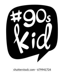Sticker design for 90s kids illustration