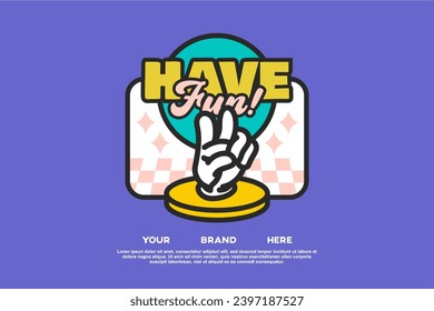 sticker design for fashion, suitable for printing, slap design, vector sticker