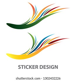 Sticker design full color in eps.10