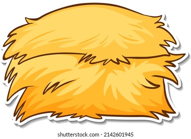 Sticker design with Haystack isolated illustration