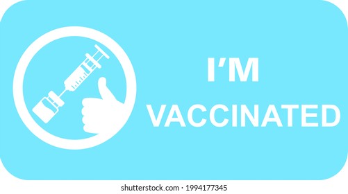 Sticker design for people who have received the vaccine.