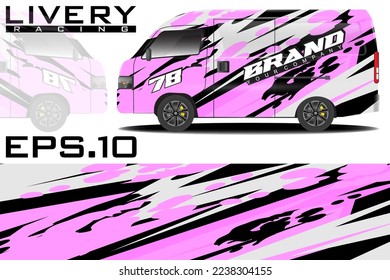 Sticker design for rally race cars, custom vector vans and more