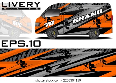 Sticker design for rally race cars, custom vector vans and more