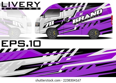 Sticker design for rally race cars, custom vector vans and more