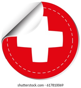Sticker design for Swiss flag