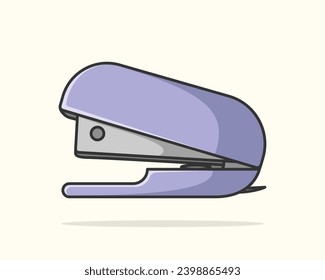 Sticker design vector illustration. Stationery shop working element icon concept. Stapler for join and repair.