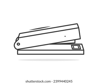 Sticker design vector illustration. Stationery shop working element icon concept. Stapler for join and repair.