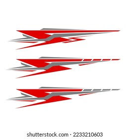 sticker design vector for white car body