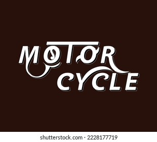 sticker design word motor cycle