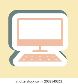 Sobremesa de etiquetas, ilustración simple, trazo editable,vector de plantilla de diseño, bueno para impresiones, carteles, anuncios, anuncios, gráficos de información, etc.