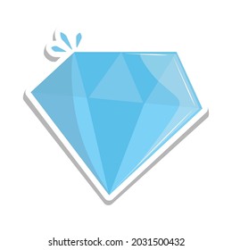 sticker of diamond decoration icon