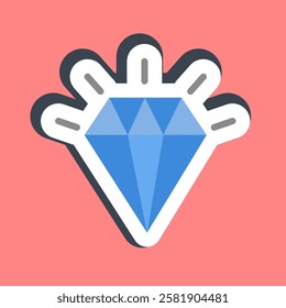 Sticker diamond. Traditional tattoo elements.