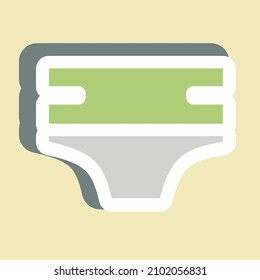 Sticker Diaper 2 - Simple illustration,Design template vector, Good for prints, posters, advertisements, announcements, info graphics, etc.