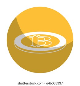 sticker digital bitcoin currency and electronic financial