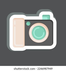 Sticker Digital Camera. related to Photography symbol. simple design editable. simple illustration