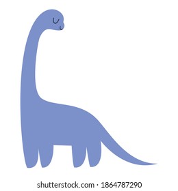 sticker of a dinosaur of blue color vector illustration design