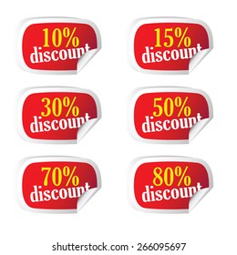 sticker with discount on it color vector