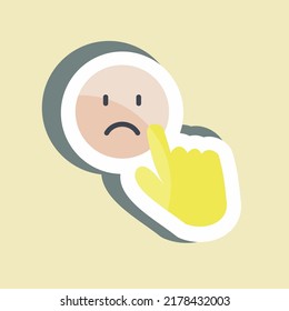 Sticker Dislike. suitable for Feedback symbol. simple design editable. design template vector. simple symbol illustration