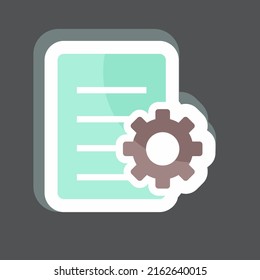 Sticker Document Settings. suitable for User Interface symbol. simple design editable. design template vector. simple symbol illustration
