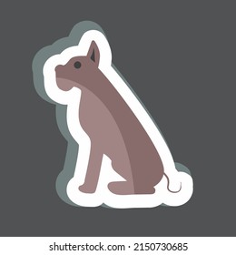 Sticker Dog. suitable for animal symbol. simple design editable. design template vector. simple symbol illustration