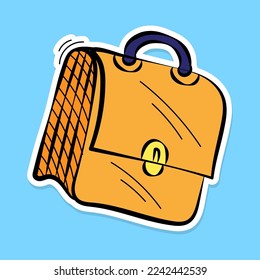 sticker doodles education. Hand drawn vector pattern background back to school with icon symbols. Doodle of foreign language education course for home online training study.