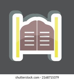 Sticker Doors. suitable for Wild West symbol. simple design editable. design template vector. simple symbol illustration
