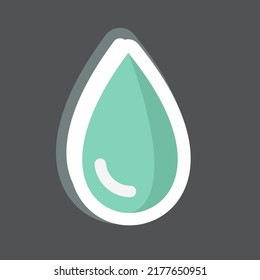 Sticker Drop. suitable for Spa symbol. simple design editable. design template vector. simple symbol illustration