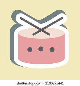Sticker Drums - Simple illustration,Design template vector, Good for prints, posters, advertisements, announcements, info graphics, etc.