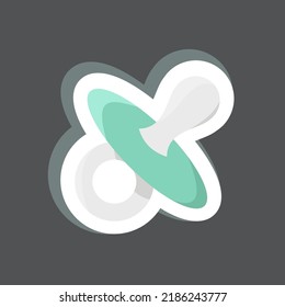 Sticker Dummy Teat. suitable for Kids symbol. simple design editable. design template vector. simple illustration