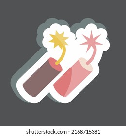 Sticker Dynamite. suitable for Wild West symbol. simple design editable. design template vector. simple symbol illustration