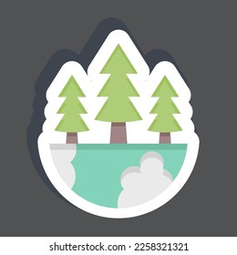 Sticker Earth Environment. related to Environment symbol. simple illustration. conservation. earth. clean