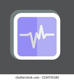 Sticker Earthquake Reading. suitable for disasters symbol. color mate style. simple design editable. design template vector. simple symbol illustration