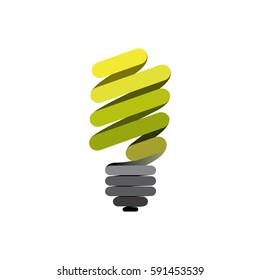 sticker eco bulb icon, vector illustraction design