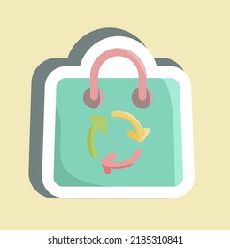 Sticker Eco Packaging. suitable for education symbol. simple design editable. design template vector. simple illustration