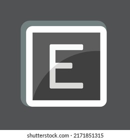 Aufkleber-Rand. geeignet für das Symbol für mobile Apps. einfaches Design bearbeitbar. Designvorlage, Vektor. einfache Symbolillustration