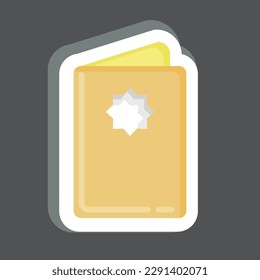 Sticker Eid Card. related to Eid Al Adha symbol. simple design editable. simple illustration
