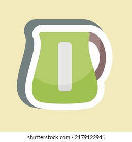 Sticker Electric Kettle. suitable for Drink symbol. simple design editable. design template vector. simple symbol illustration