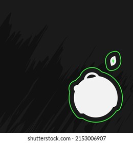 Sticker of electric onewhele on a dark background