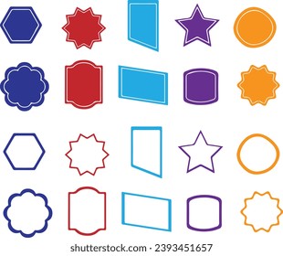 sticker element geometric shape vector illustration