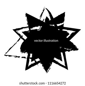 Sticker Element for your design.Modern Shape Stamps Collection,Grunge stars. Banners, Insignias , Logos, Icons, Labels and Badges Set.vector illustration.