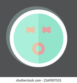 Sticker Emoticon Dizzy. suitable for Emoticon symbol. simple design editable. design template vector. simple symbol illustration
