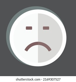 Sticker Emoticon Loser. suitable for Emoticon symbol. simple design editable. design template vector. simple symbol illustration
