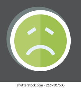 Sticker Emoticon Sick. suitable for Emoticon symbol. simple design editable. design template vector. simple symbol illustration