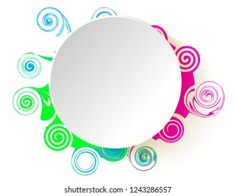 Sticker empty with colorful funnels