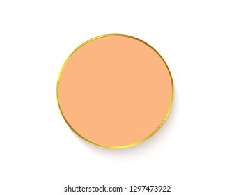 Sticker empty with gold frame