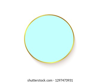 Sticker empty with gold frame