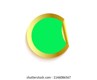 Sticker is empty green