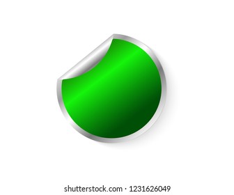Sticker is empty green