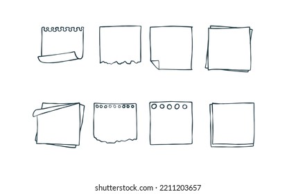 Sticker. Empty piece of paper with sticky tape. Place for reminders and text.