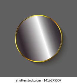 Sticker is empty silver isolated